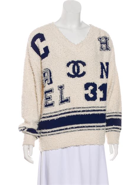 chanel inspired logo sweater.